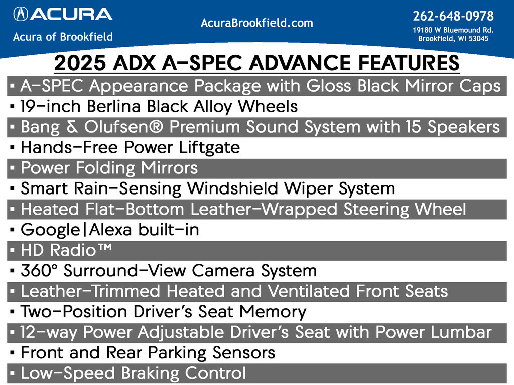 New 2026 Acura ADX A-Spec w/ Advance Package AWD/4WD image 16