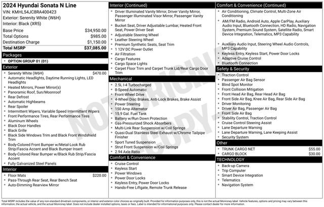 Used 2024 Hyundai Sonata N Line image 20