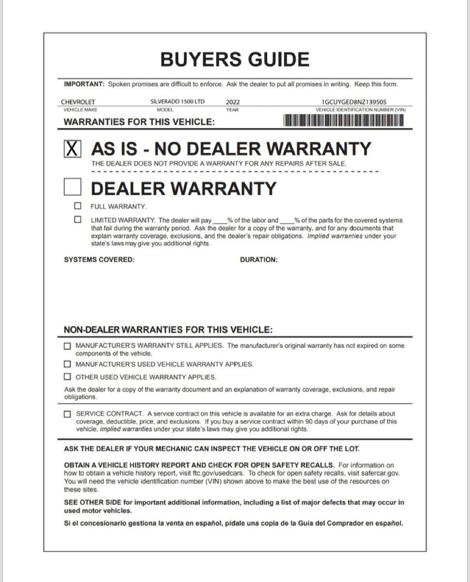 Used 2022 Chevrolet Silverado 1500 LTZ AWD/4WD image 27