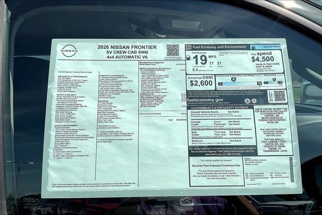 New 2026 Nissan Frontier SV w/ SV Convenience Package image 13