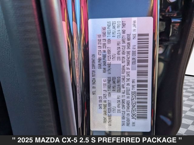 Certified 2025 MAZDA CX-5 AWD 2.5 S w/ Preferred Package image 41