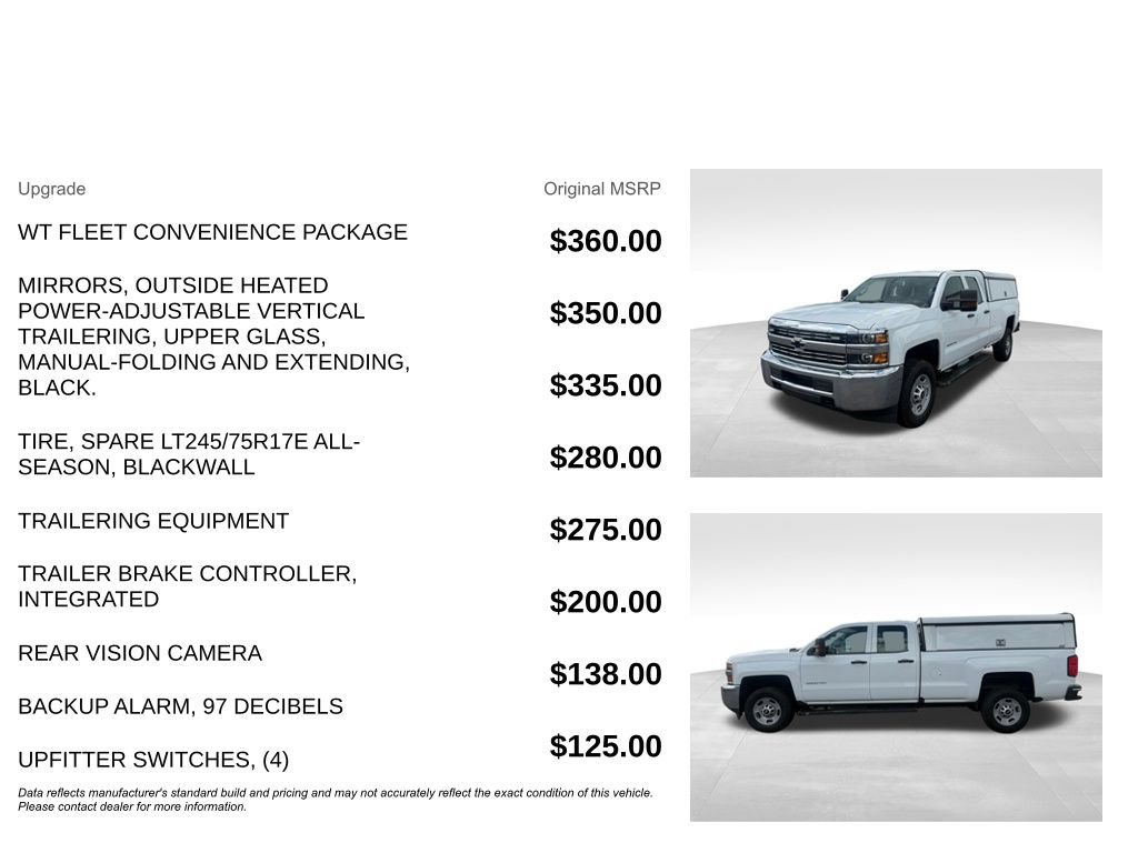 Used 2016 Chevrolet Silverado 2500 W/T w/ WT Fleet Convenience Package AWD/4WD image 5