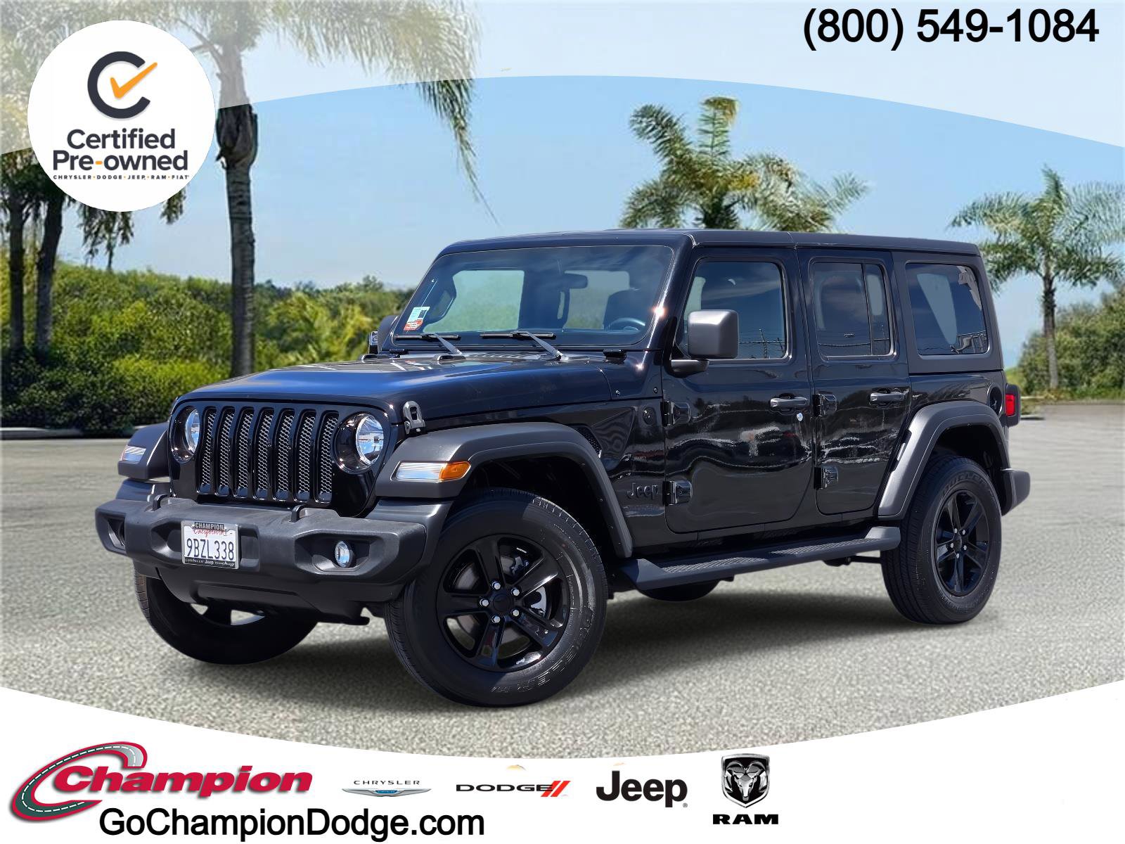 Certified 2022 Jeep Wrangler Unlimited Sport image 1