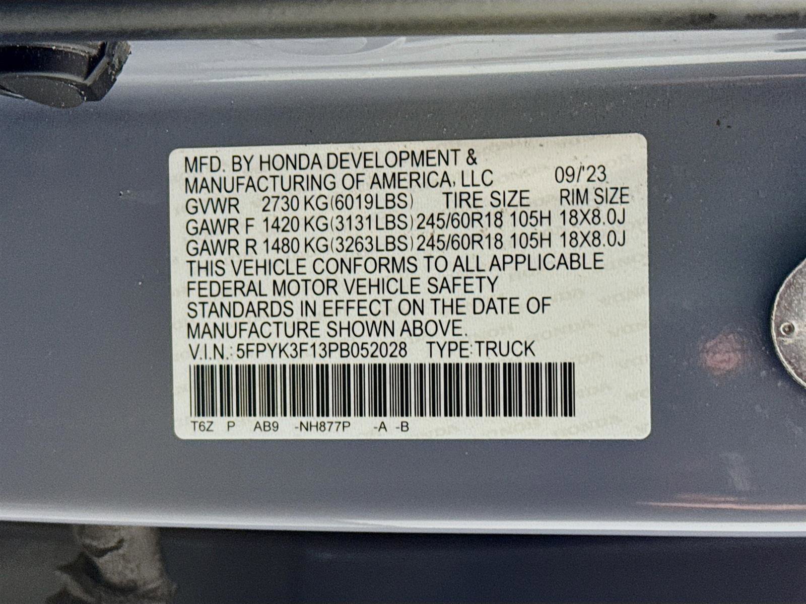 Used 2023 Honda Ridgeline Sport image 31