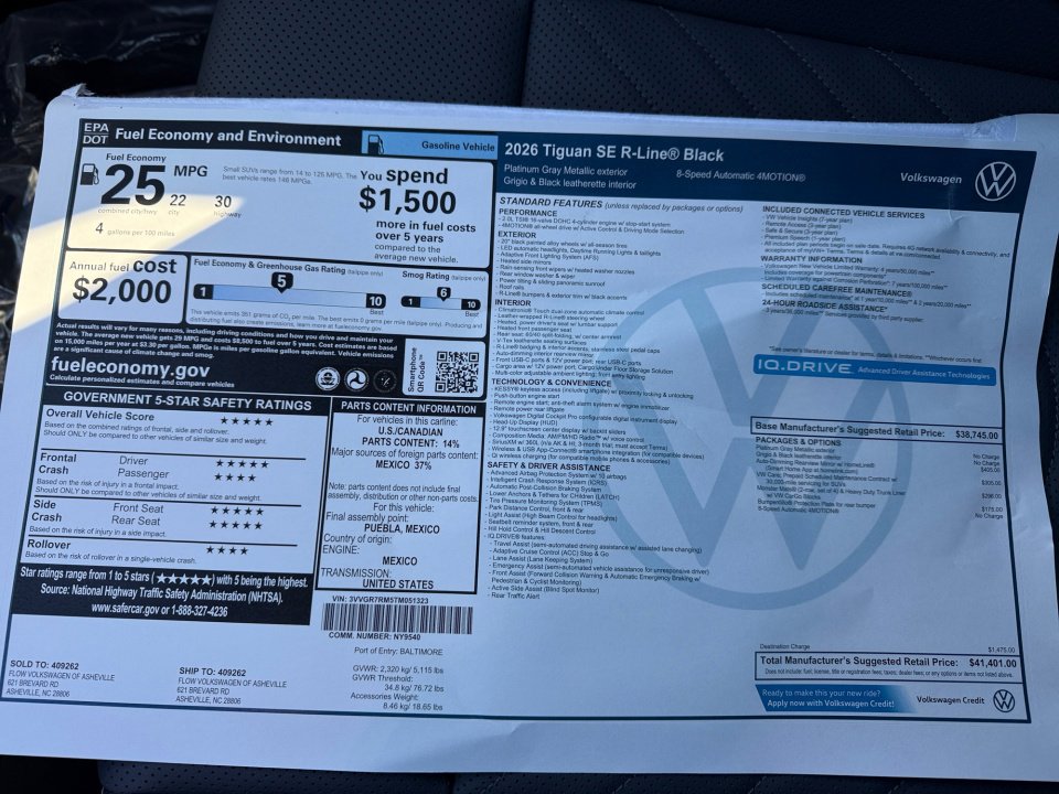 New 2026 Volkswagen Tiguan SE R-Line image 33