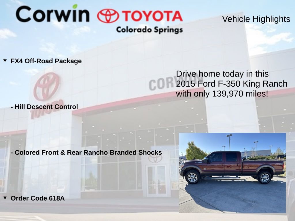 Used 2015 Ford F350 King Ranch w/ FX4 Off-Road Package AWD/4WD image 7