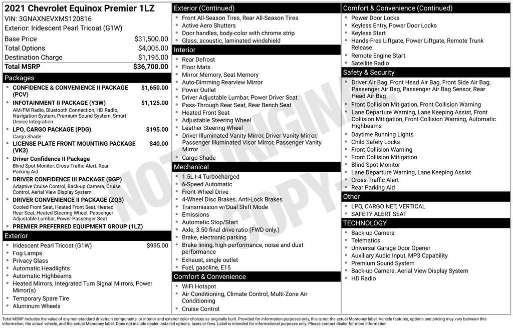 Used 2021 Chevrolet Equinox Premier FWD image 2
