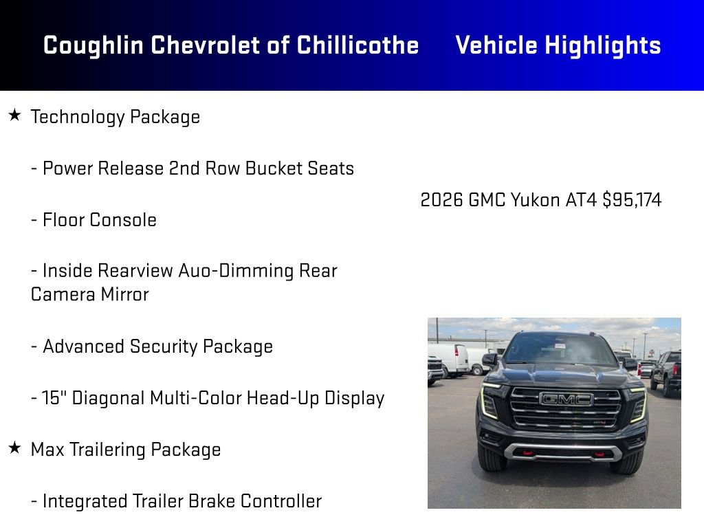 New 2026 GMC Yukon AT4 w/ AT4 Premium Plus Package AWD/4WD image 16