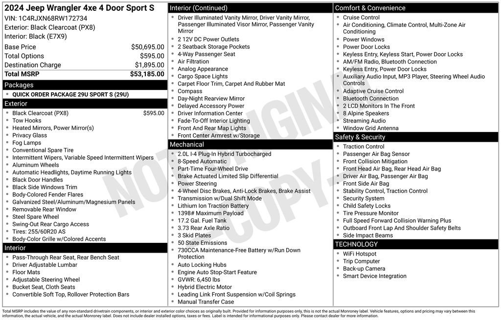 Used 2024 Jeep Wrangler Sport S 4xe image 17