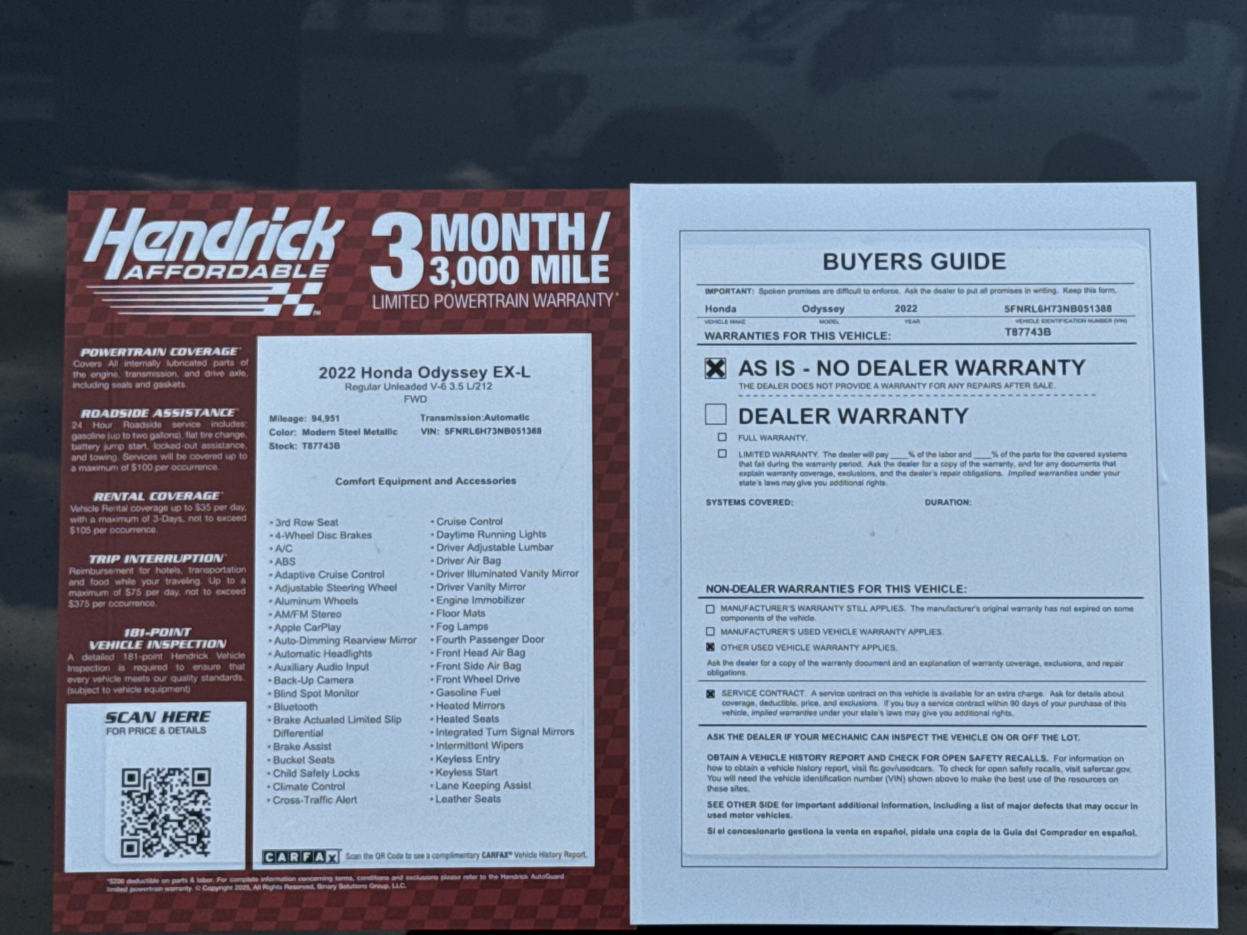 Used 2022 Honda Odyssey EX-L image 39
