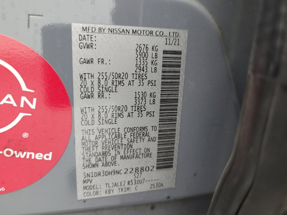 Used 2022 Nissan Pathfinder Platinum w/ Lighting Package (N93) FWD image 33