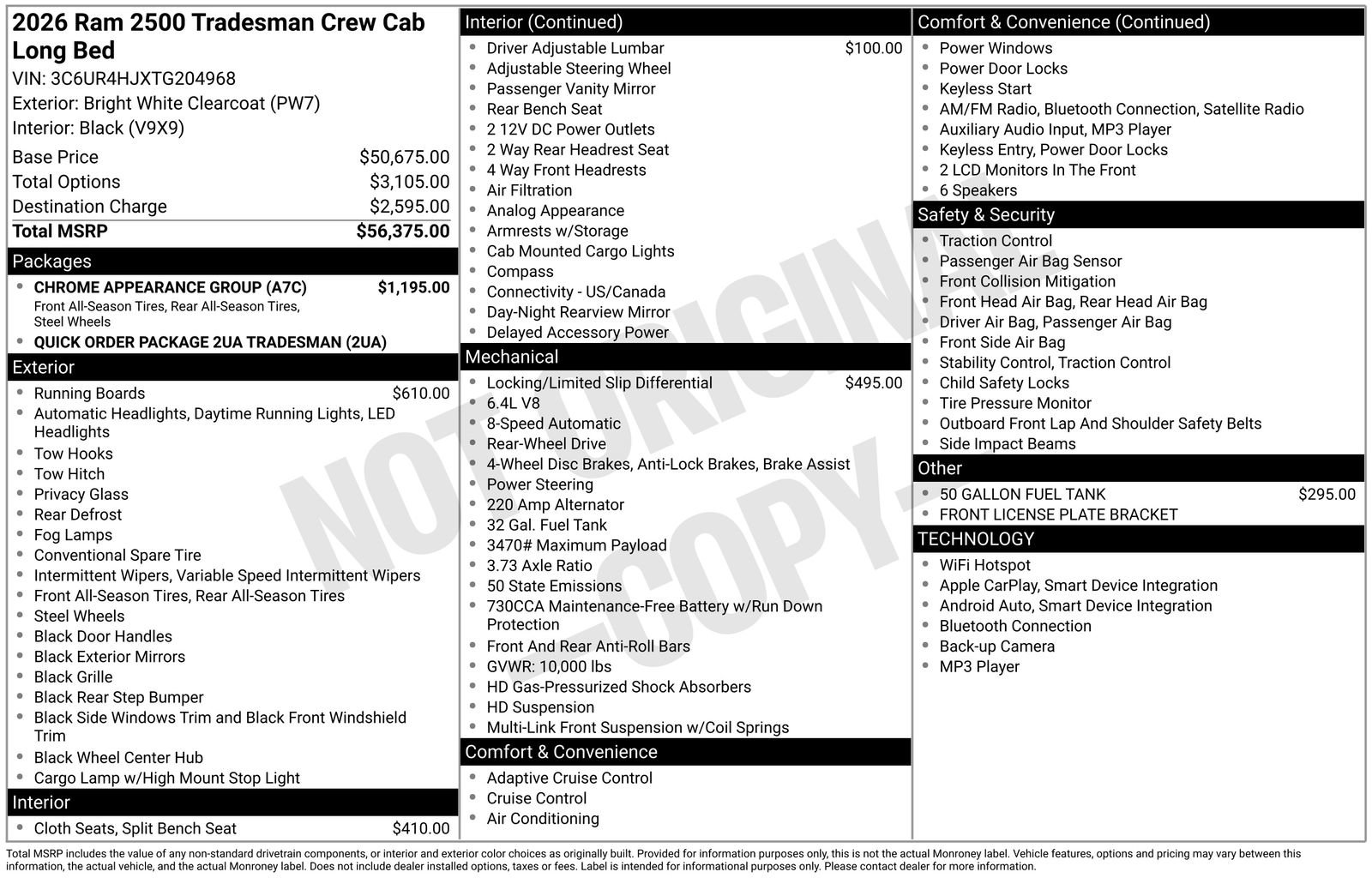 New 2026 RAM 2500 Tradesman w/ Chrome Appearance Group image 32