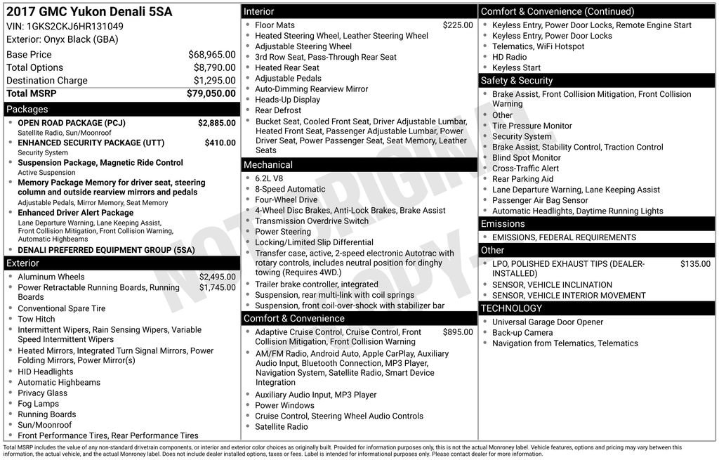 Certified 2017 GMC Yukon Denali w/ Open Road Package image 11