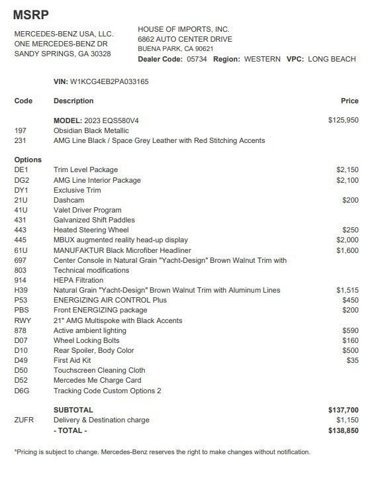 Certified 2023 Mercedes-Benz EQS 580 4MATIC Sedan image 4