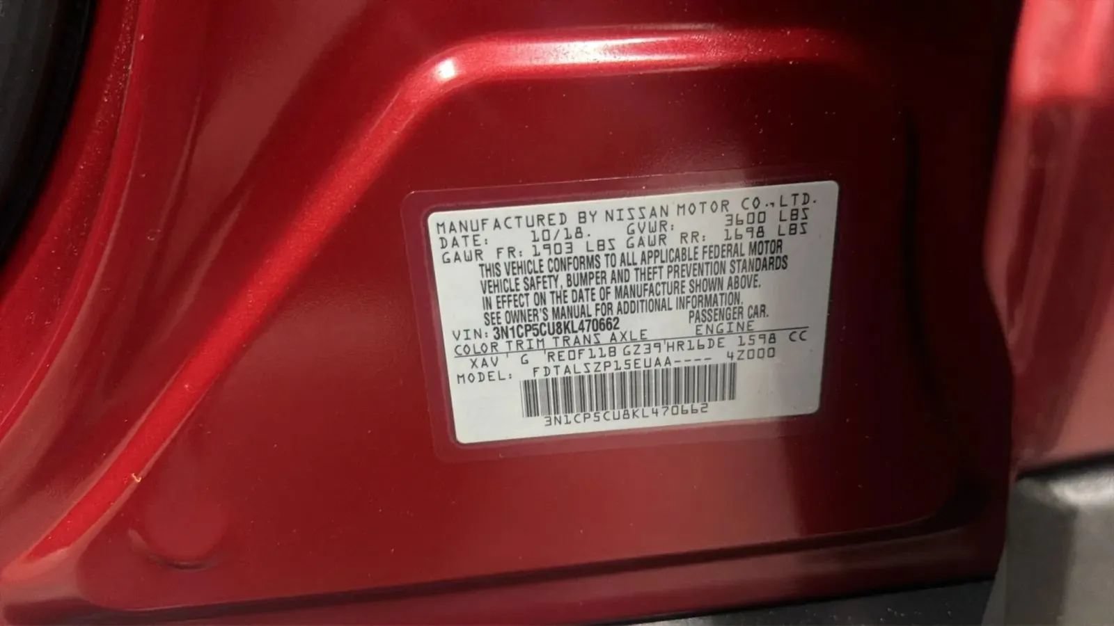 Used 2019 Nissan Kicks SV FWD image 23