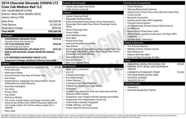 Used 2010 Chevrolet Silverado 2500 LTZ w/ Convenience Package image 38