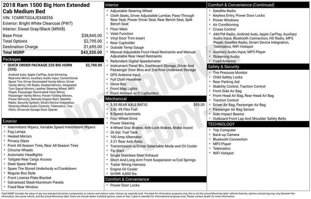 Used 2018 RAM 1500 Big Horn image 3