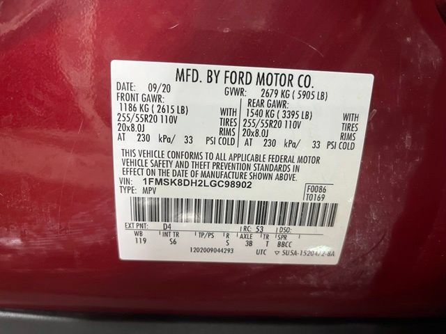 Used 2020 Ford Explorer XLT w/ Equipment Group 202A AWD/4WD image 30