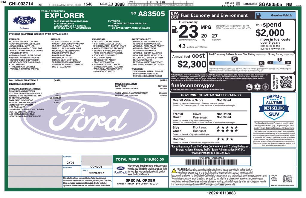 Used 2025 Ford Explorer Active w/ Active Comfort Package AWD/4WD image 28