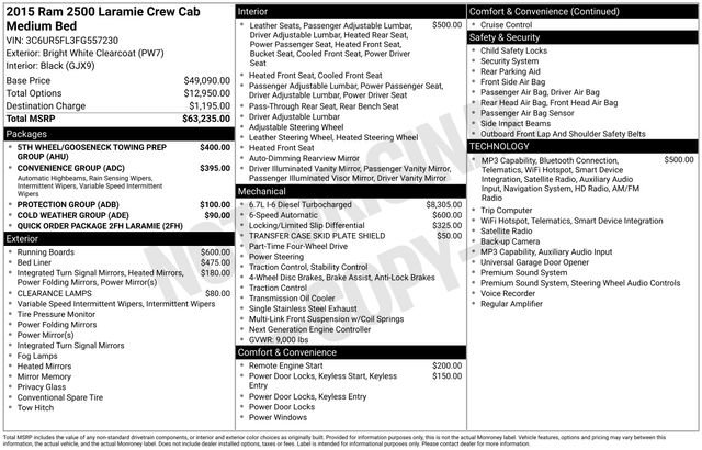 Used 2015 RAM 2500 Laramie AWD/4WD image 7