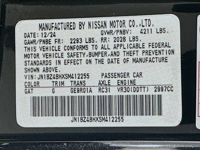Certified 2025 Nissan Z Performance w/ Floor Mat Package RWD image 27