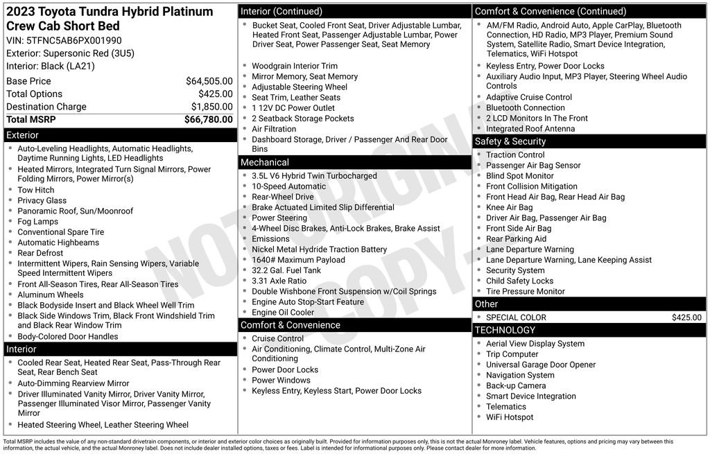Used 2023 Toyota Tundra Platinum RWD image 11
