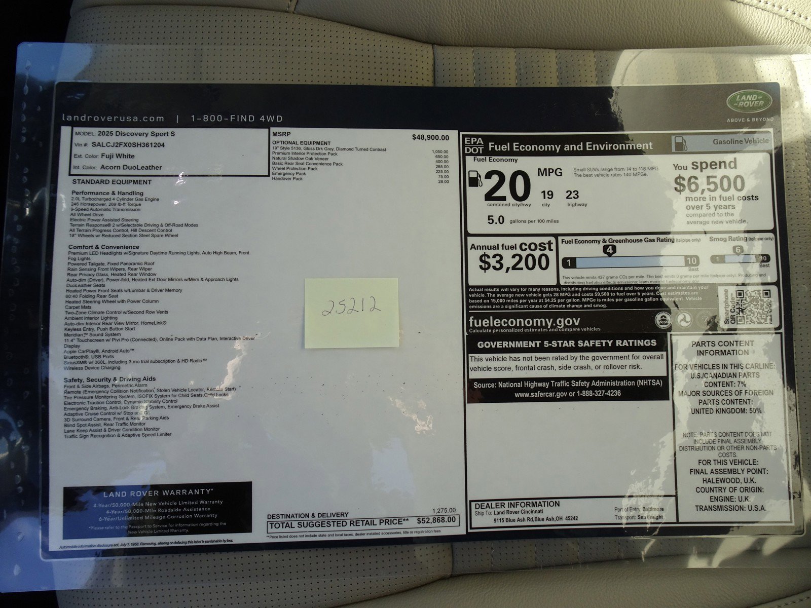 New 2025 Land Rover Discovery Sport S image 6