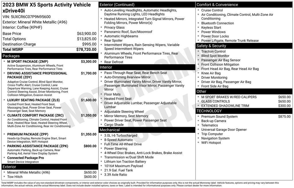 Certified 2023 BMW X5 xDrive40i w/ M Sport Package image 32