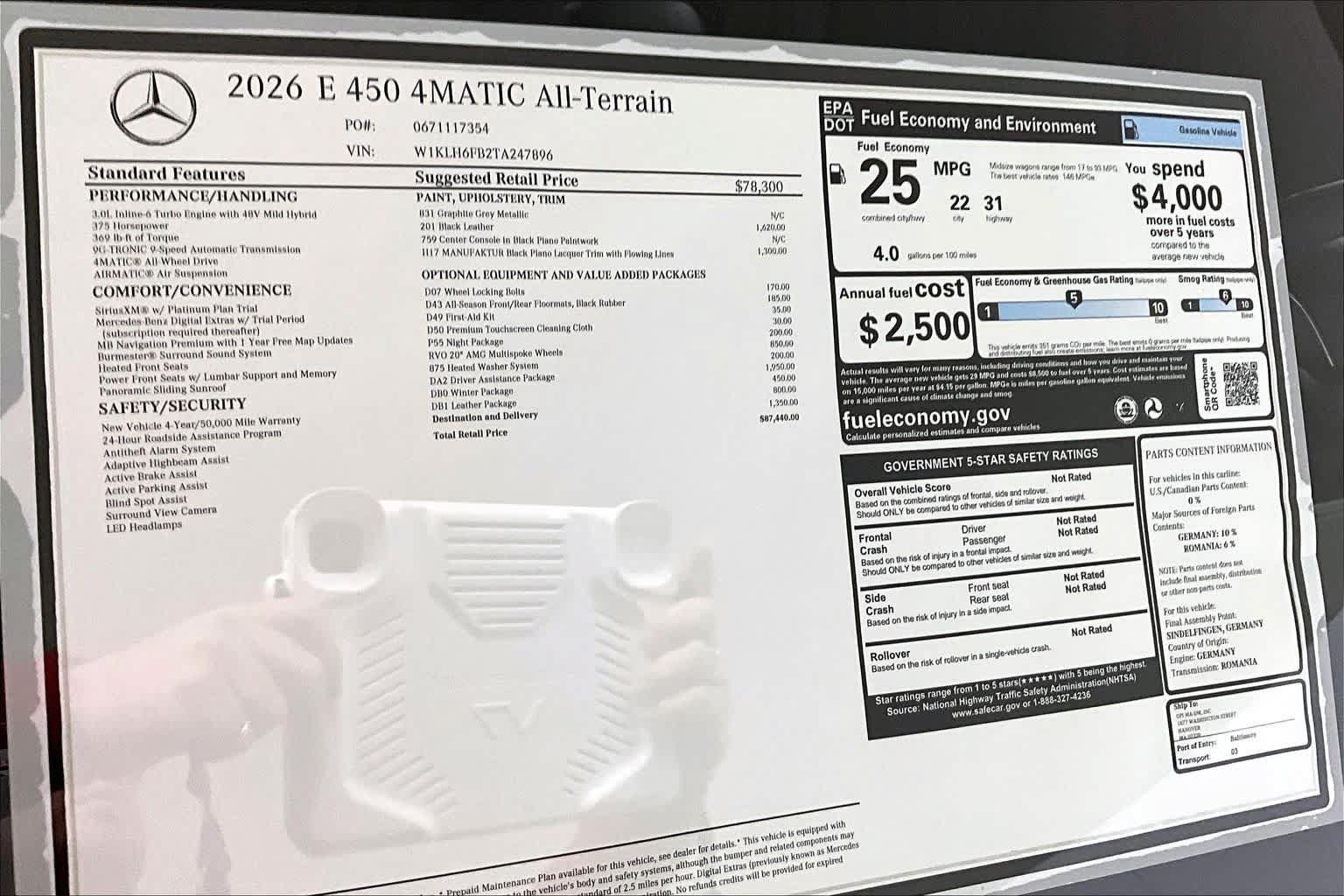 New 2026 Mercedes-Benz E 450 4MATIC All-Terrain Wagon image 17