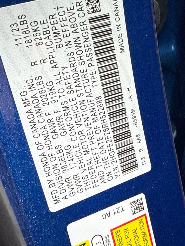 Certified 2024 Honda Civic LX image 16