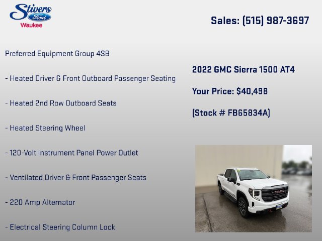 Used 2022 GMC Sierra 1500 AT4 w/ AT4 Preferred Package AWD/4WD image 28