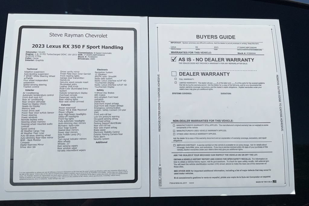 Used 2023 Lexus RX 350 F Sport w/ Accessory Package AWD/4WD image 25