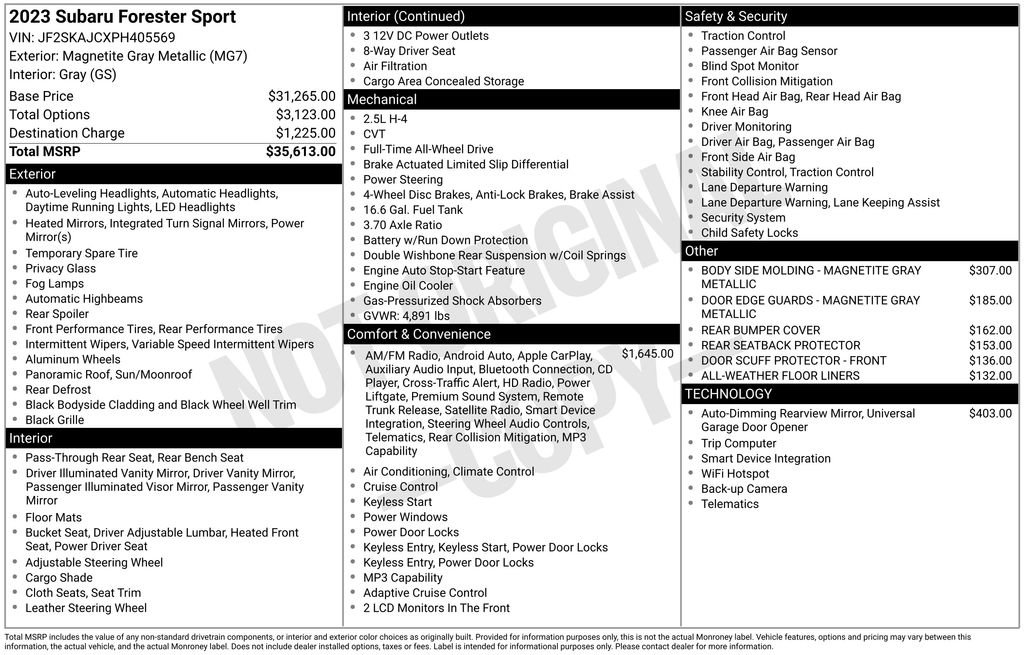 Certified 2023 Subaru Forester Sport image 8