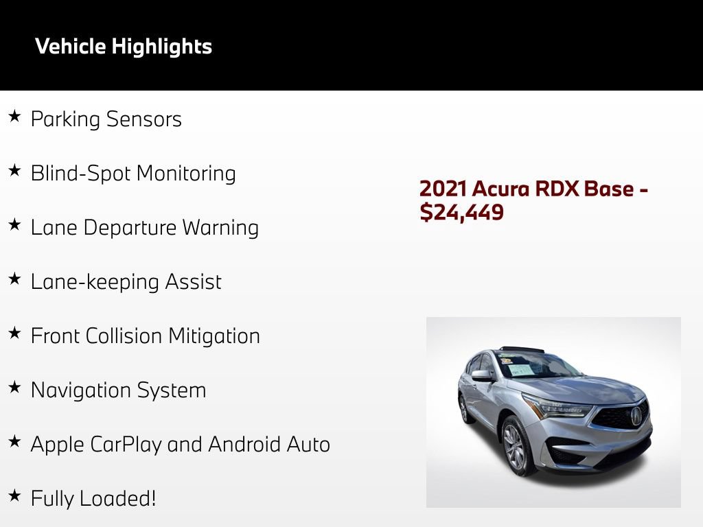 Used 2021 Acura RDX w/ Technology Package FWD image 54
