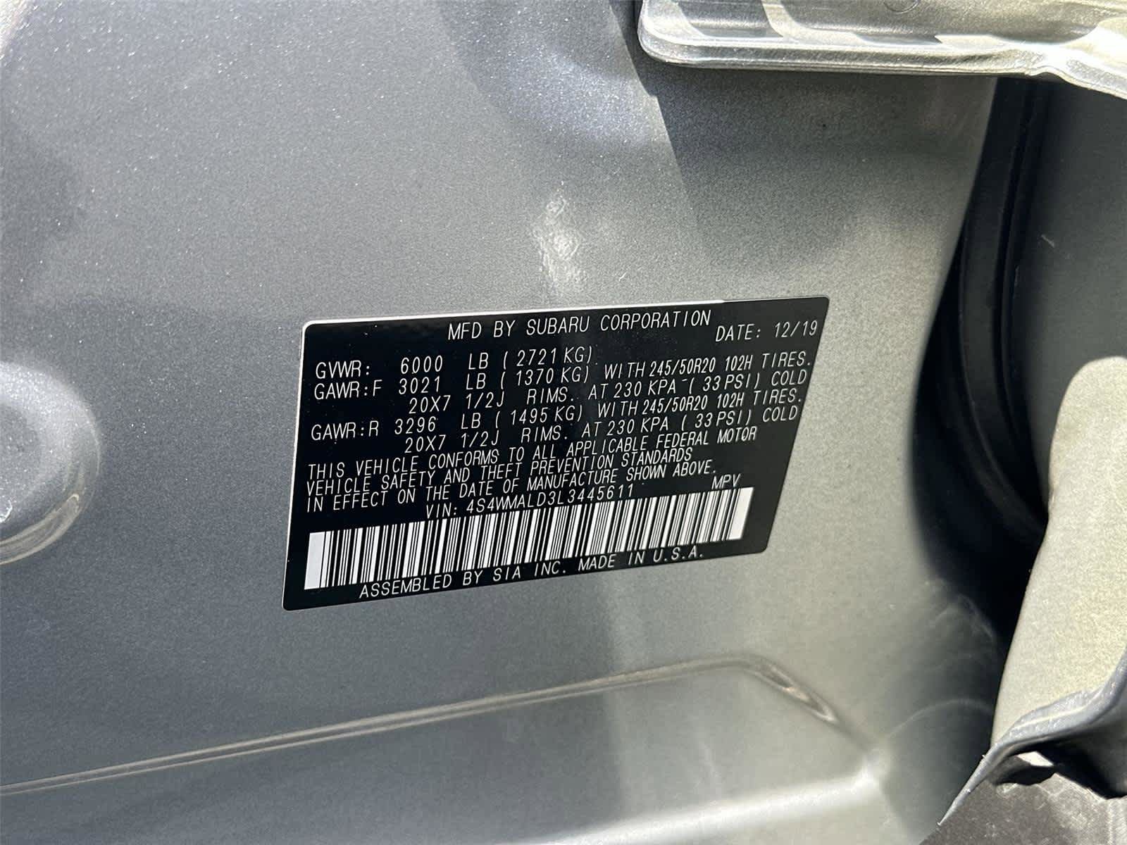 Used 2020 Subaru Ascent Limited w/ Technology Package AWD/4WD image 23