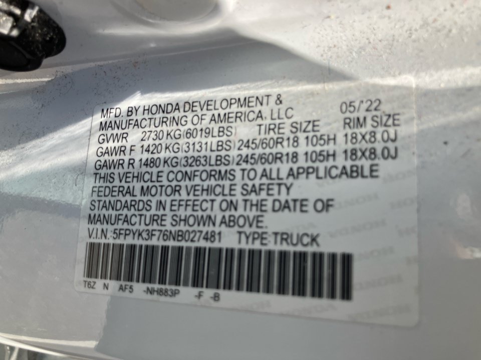 Certified 2022 Honda Ridgeline RTL-E image 39