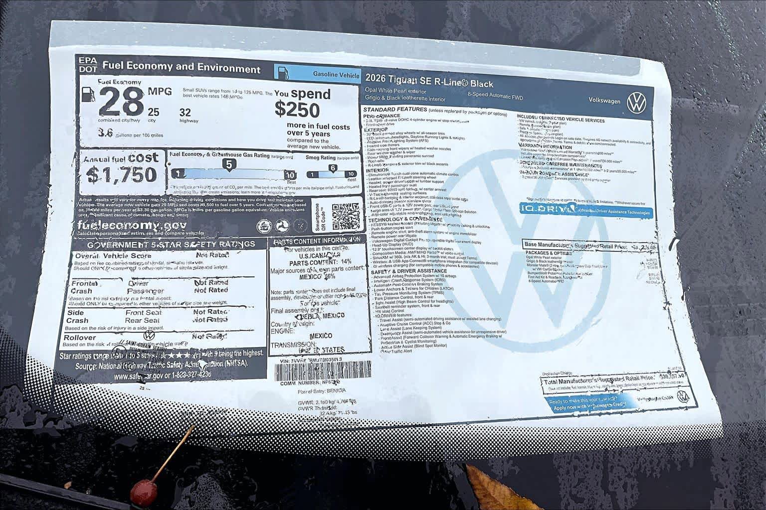 New 2026 Volkswagen Tiguan SE R-Line FWD image 38