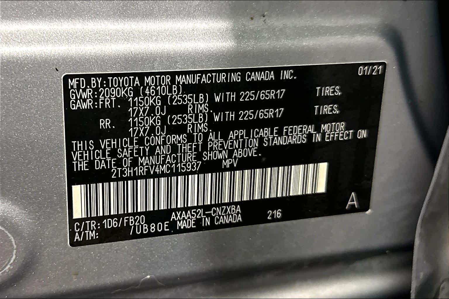Certified 2021 Toyota RAV4 LE FWD image 36