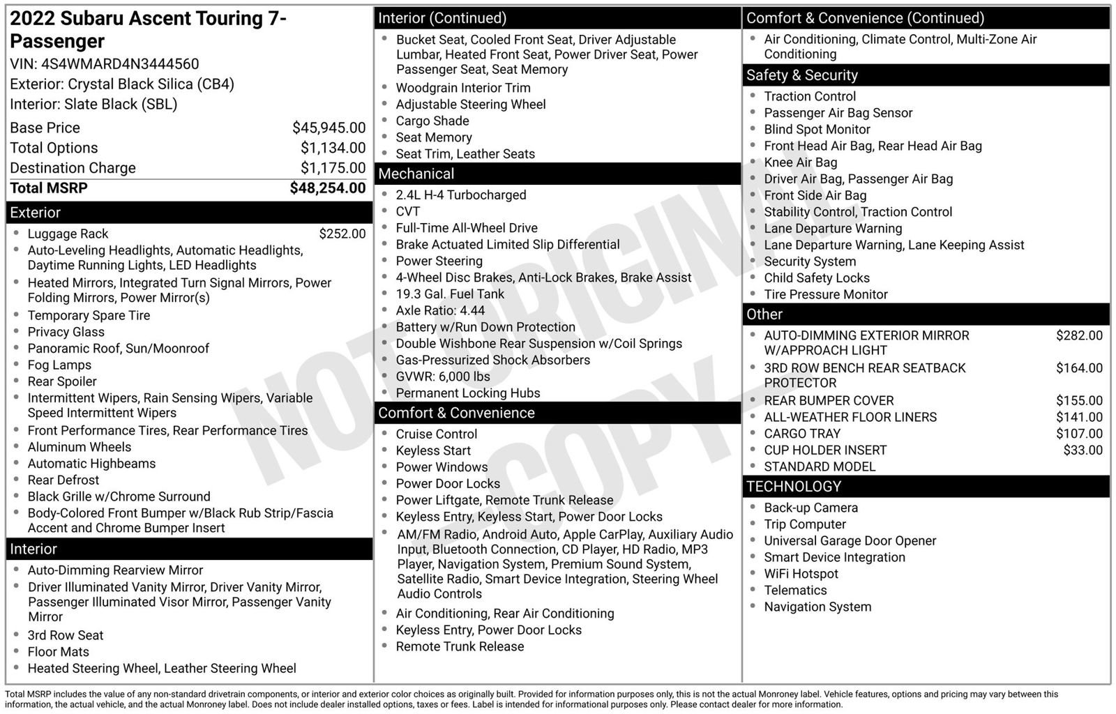 Used 2022 Subaru Ascent Touring image 3