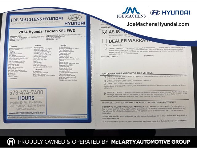 Certified 2024 Hyundai Tucson SEL image 36