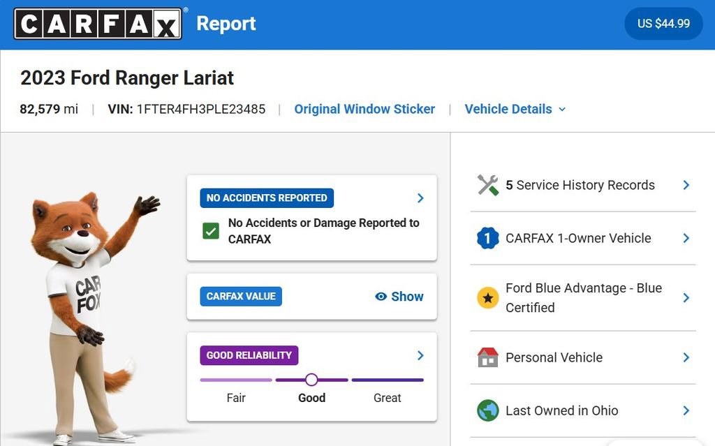 Used 2023 Ford Ranger Lariat w/ FX4 Off-Road Package AWD/4WD image 2
