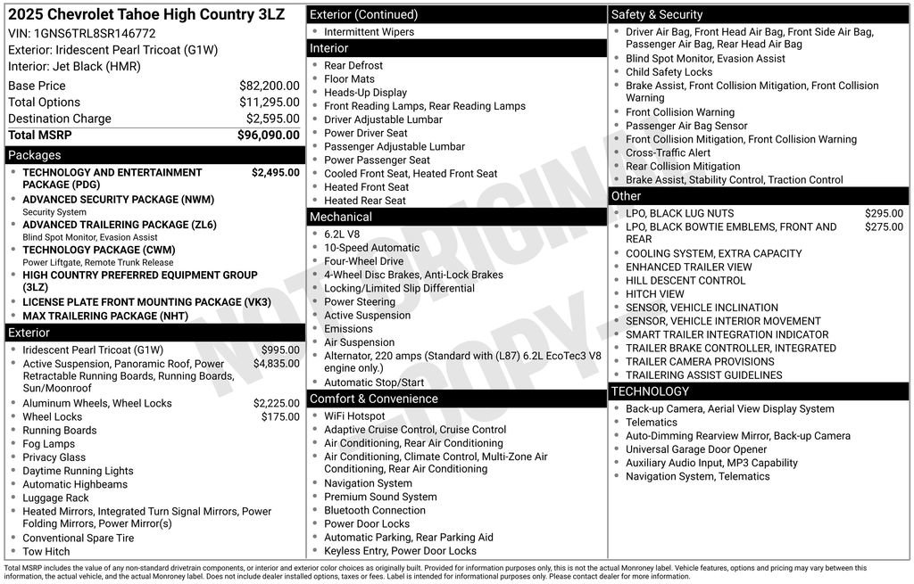 Used 2025 Chevrolet Tahoe High Country AWD/4WD image 40