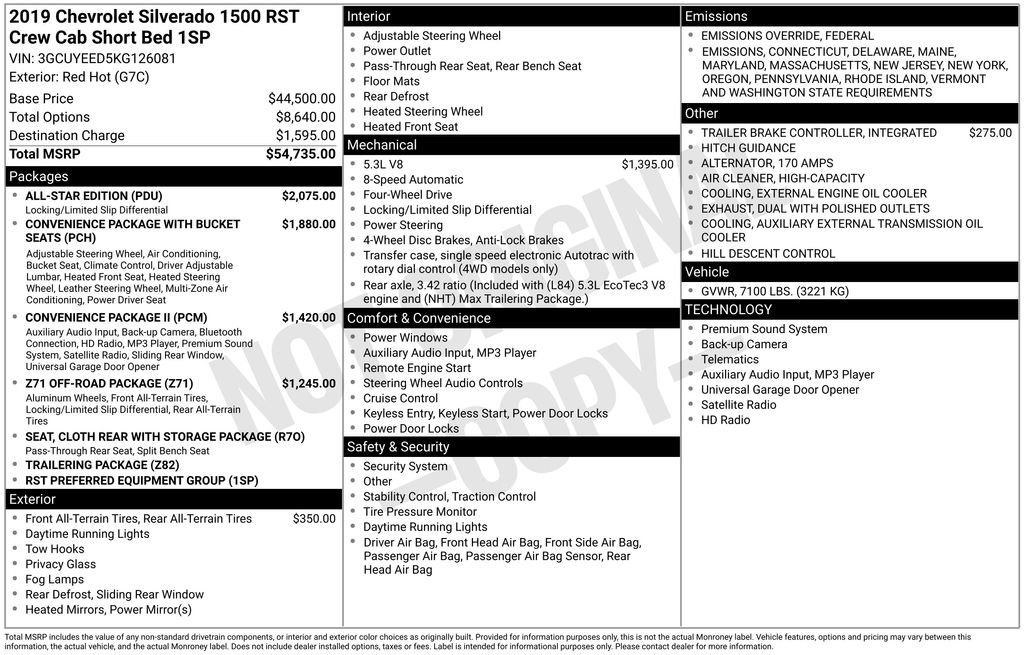 Used 2019 Chevrolet Silverado 1500 RST w/ All-Star Edition image 15
