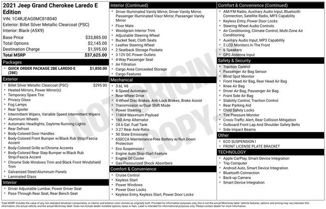 Used 2021 Jeep Grand Cherokee Laredo RWD image 29