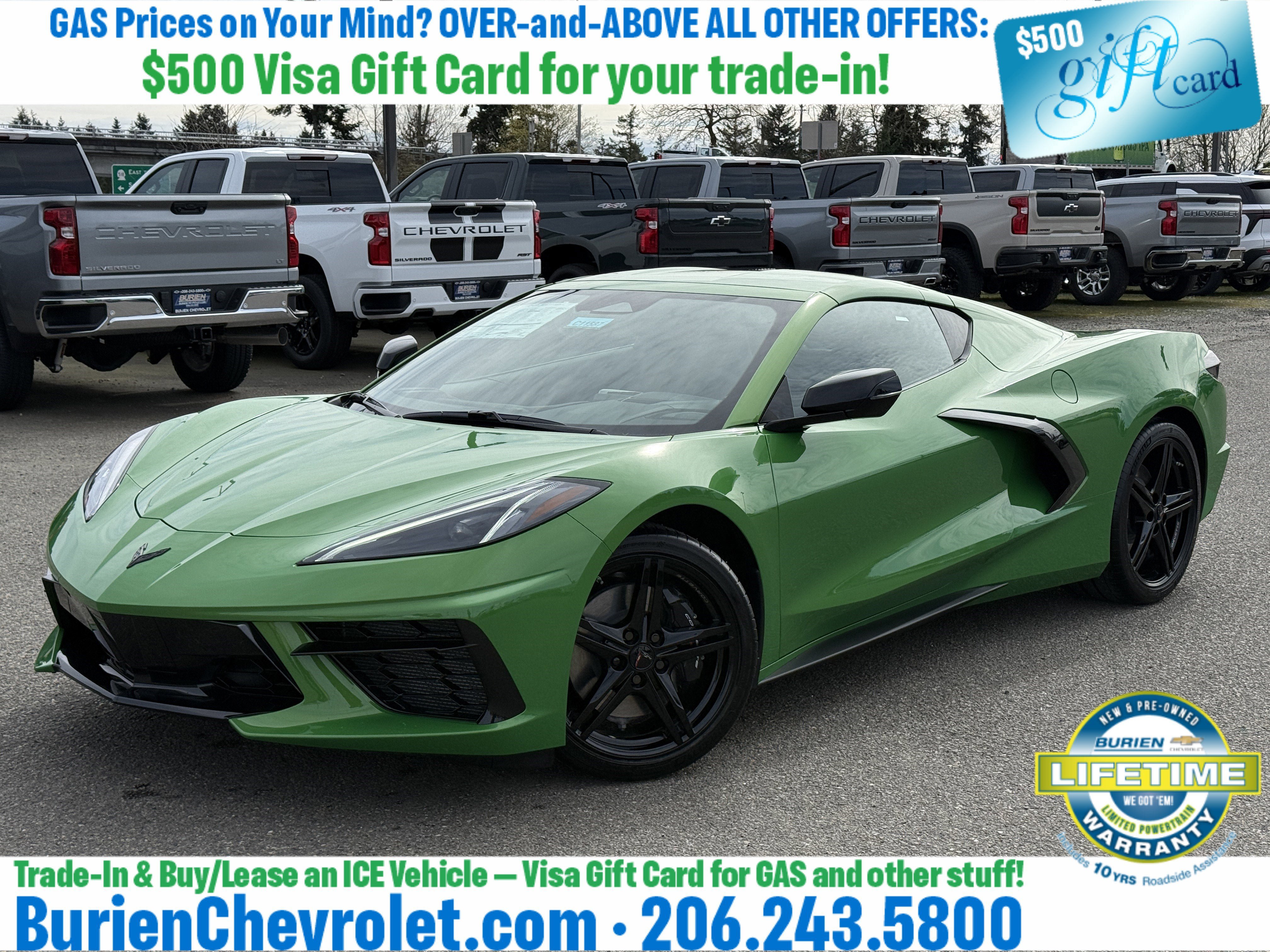 New 2026 Chevrolet Corvette Stingray Coupe w/ Z51 Performance Package RWD image 1