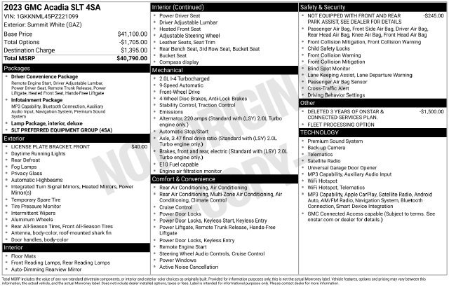 Certified 2023 GMC Acadia SLT FWD image 4