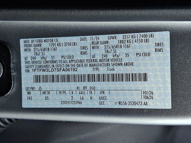 Used 2025 Ford F150 XLT w/ Equipment Group 301A Standard image 26