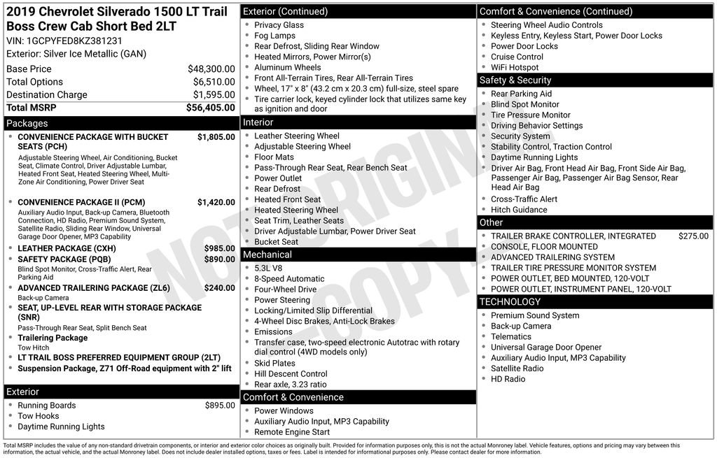 Used 2019 Chevrolet Silverado 1500 LT Trail Boss image 22