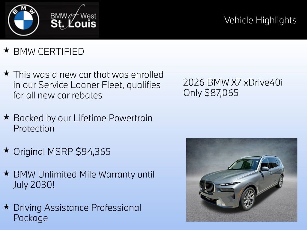 Certified 2026 BMW X7 xDrive40i image 8