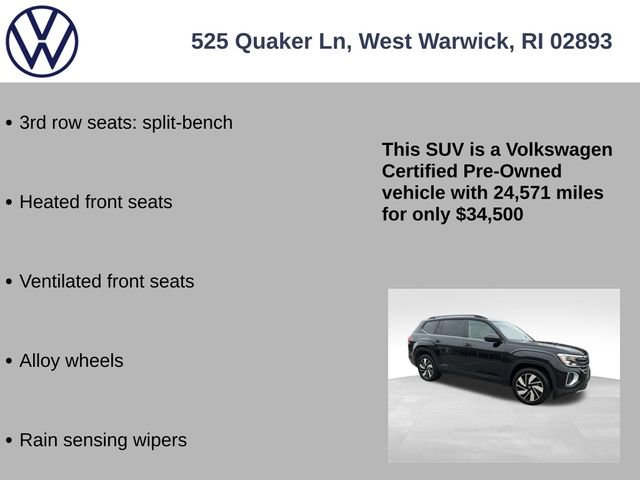 Certified 2025 Volkswagen Atlas SE image 19